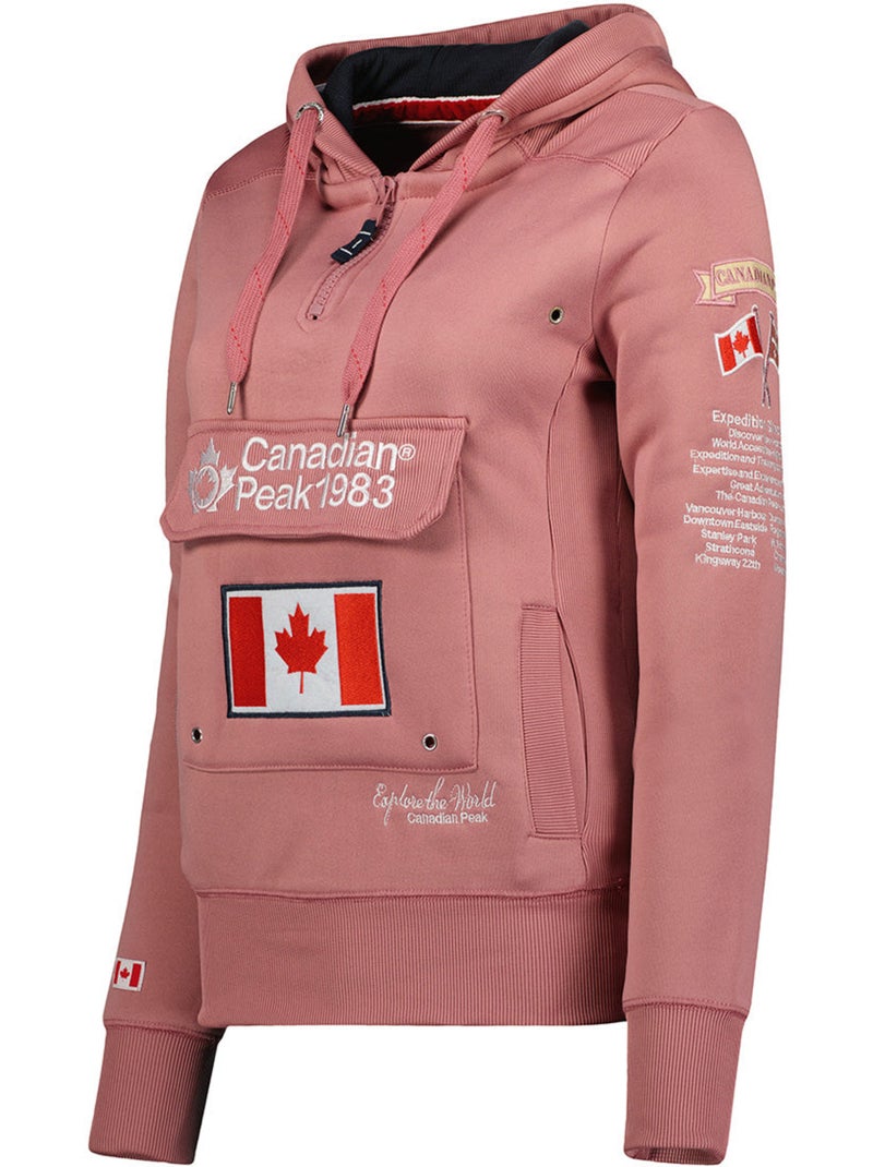 Sweat com capuz gyrelle – canadian peak Rosa-pálido - Kiabi