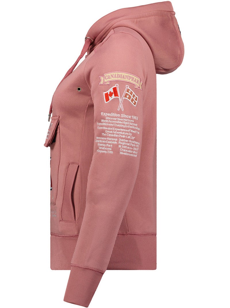 Sweat com capuz gyrelle – canadian peak Rosa-pálido - Kiabi
