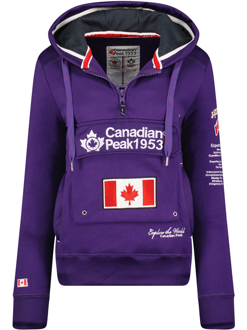 Sweat com capuz gyrelle – canadian peak Roxo - Kiabi