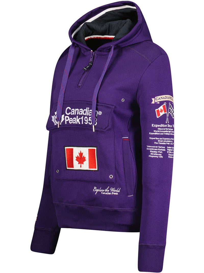 Sweat com capuz gyrelle – canadian peak Roxo - Kiabi