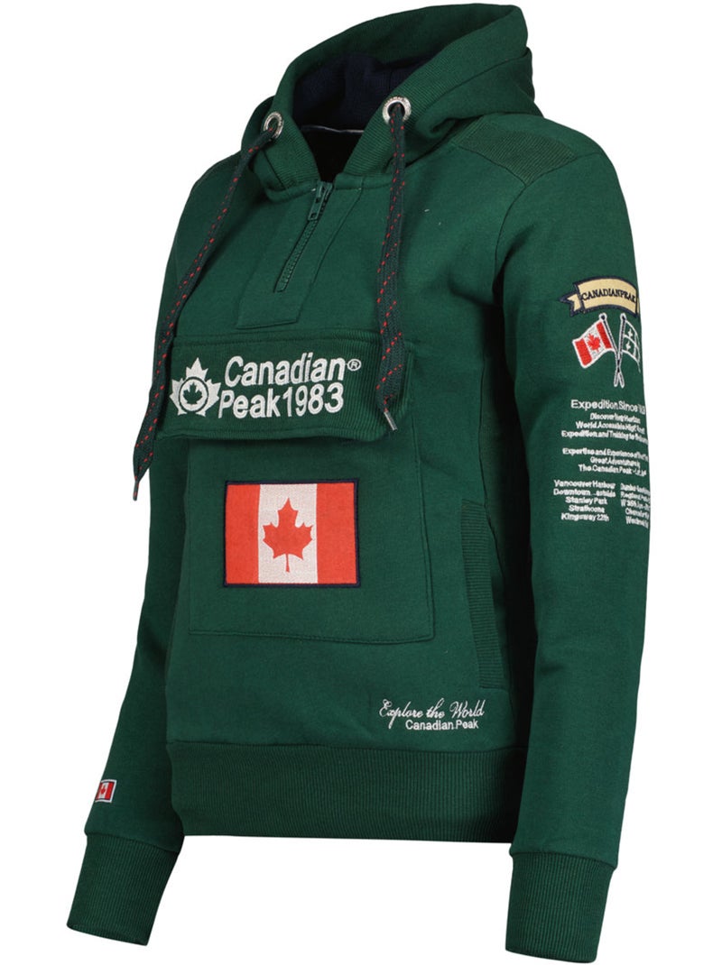 Sweat com capuz gyrelle – canadian peak Verde escuro - Kiabi