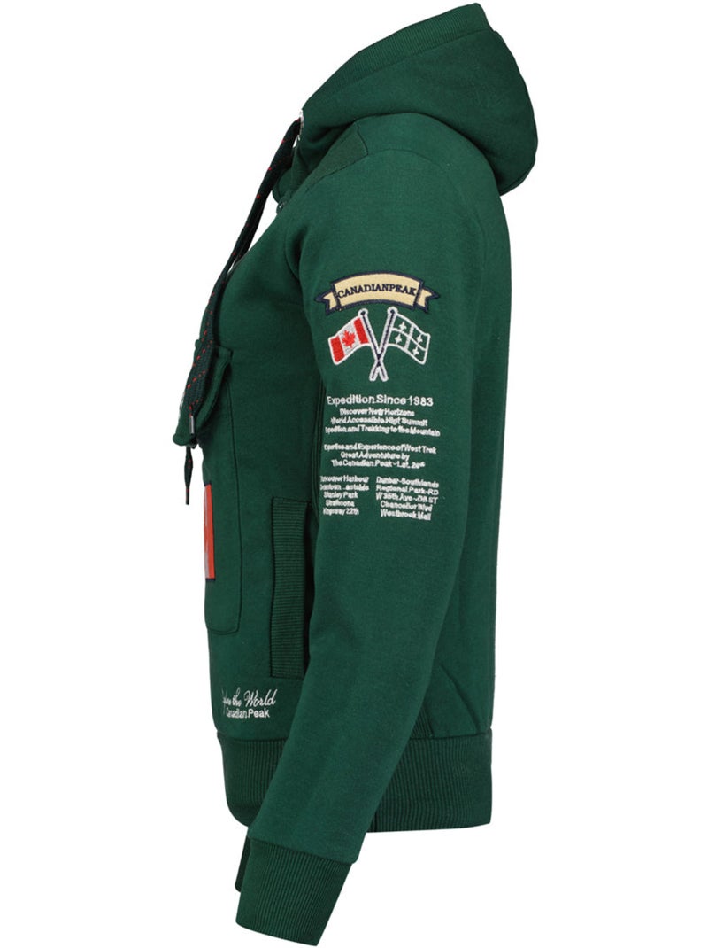 Sweat com capuz gyrelle – canadian peak Verde escuro - Kiabi