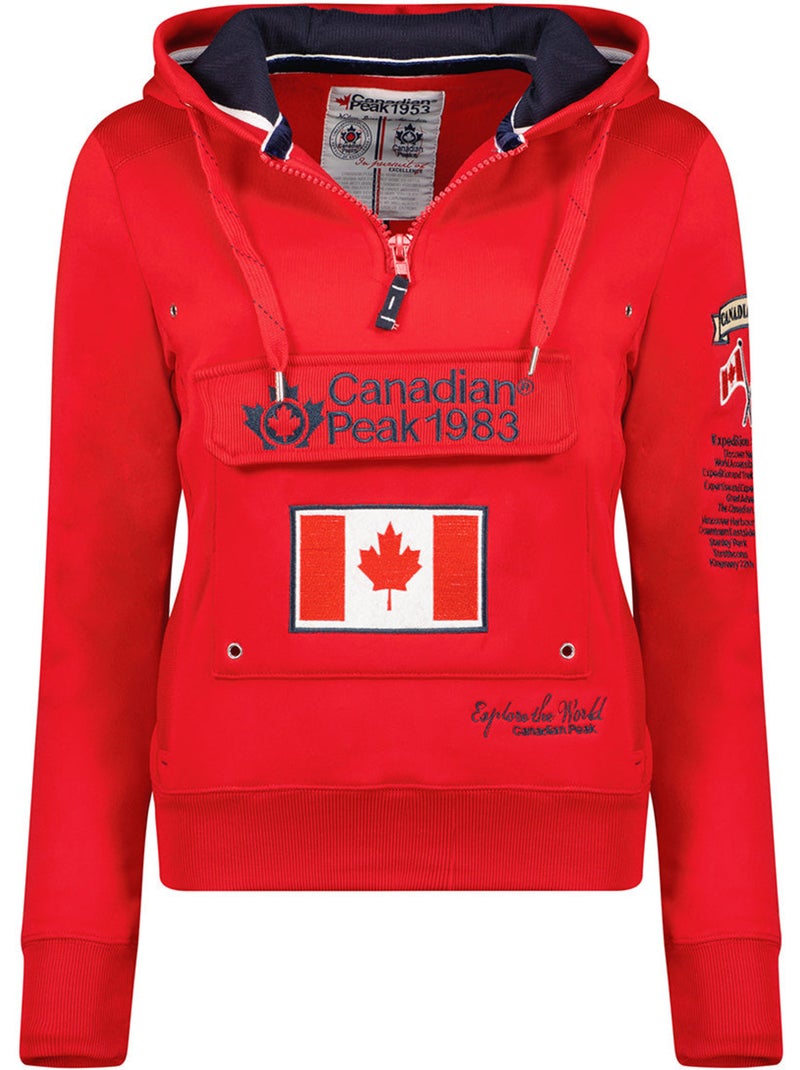 Sweat com capuz gyrelle – canadian peak Vermelho - Kiabi
