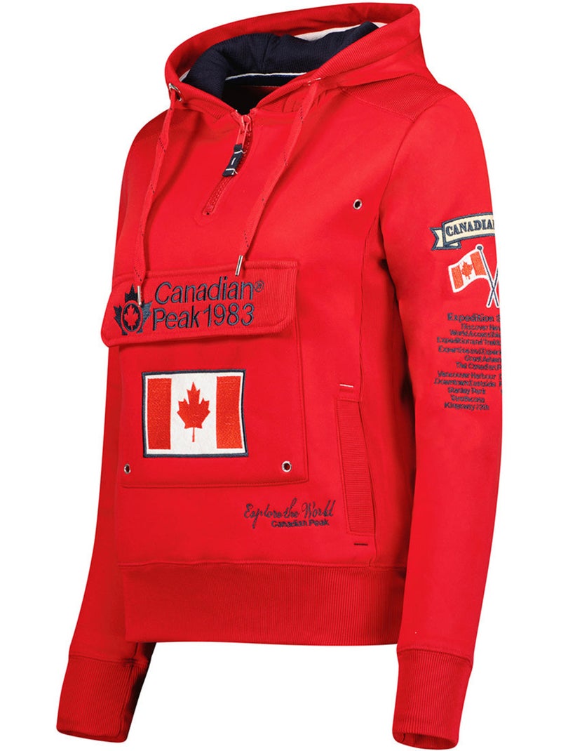 Sweat com capuz gyrelle – canadian peak Vermelho - Kiabi