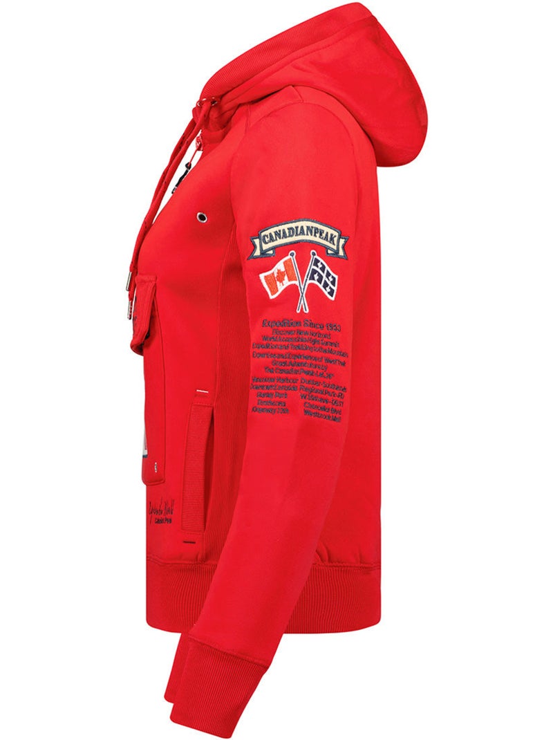 Sweat com capuz gyrelle – canadian peak Vermelho - Kiabi