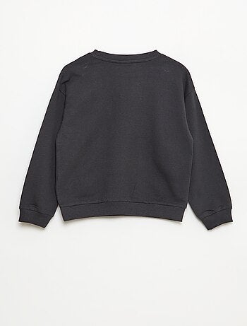 Sweat com capuz 'Hello Kitty & Kuromi' gola redonda