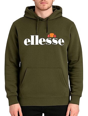 Sweat com capuz kaki para homem ellesse sop23652a