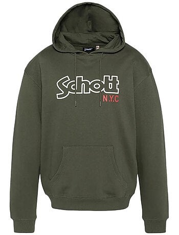 Sweat com capuz azul-marinho schott sidney para homem