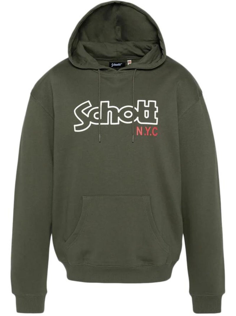 Sweat com Capuz Kaki para Homem Schott Sidney Verde cáqui claro - Kiabi