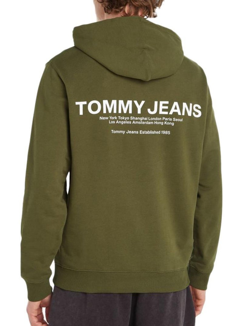 Sweat com Capuz Kaki para Homem Tommy Hilfiger Entry Grap Verde cáqui claro - Kiabi