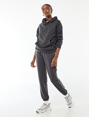 Sweat com capuz liso em algodão