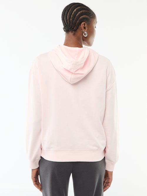 Sweat com capuz liso em algodão - Kiabi