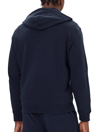 Sweat com capuz marrom para homem calvin klein jeans 350 terry monogram