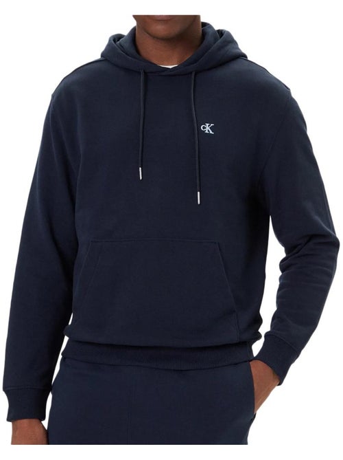 Sweat com capuz marinho calvin klein jeans para homem 350 terry monogram - Kiabi