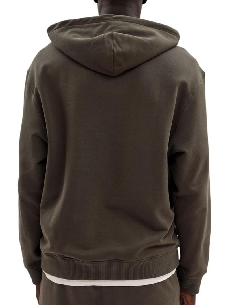 Sweat com Capuz Marrom para Homem Calvin Klein Jeans 350 Terry Monogram Castanho-capuccino - Kiabi