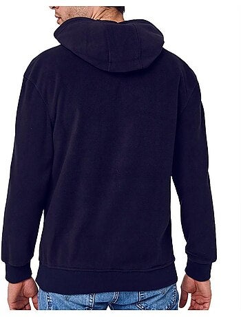 Sweat com Capuz Micro Polar Preto Schott para Homem