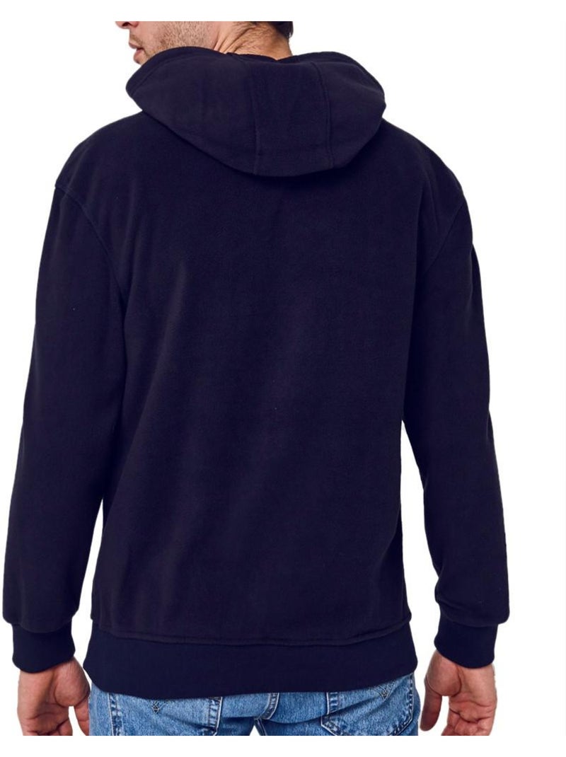 Sweat com Capuz Micro Polar Marinho para Homem Schott Azul-marinho - Kiabi