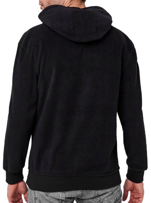 Sweat com capuz micro polar preto schott para homem - Kiabi Sweat com capuz micro polar preto schott para homem - Kiabi