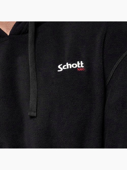 Sweat com capuz micro polar preto schott para homem - Kiabi Sweat com capuz micro polar preto schott para homem - Kiabi
