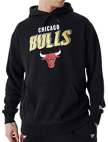 Sweat com Capuz New Era NBA Chicago Bulls para Homem Preto/Dourado