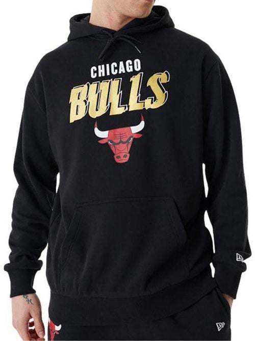Sweat com capuz new era nba chicago bulls para homem preto/dourado - Kiabi