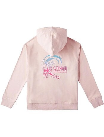 Sweat com capuz o'neill circle surfer para rapariga rosa