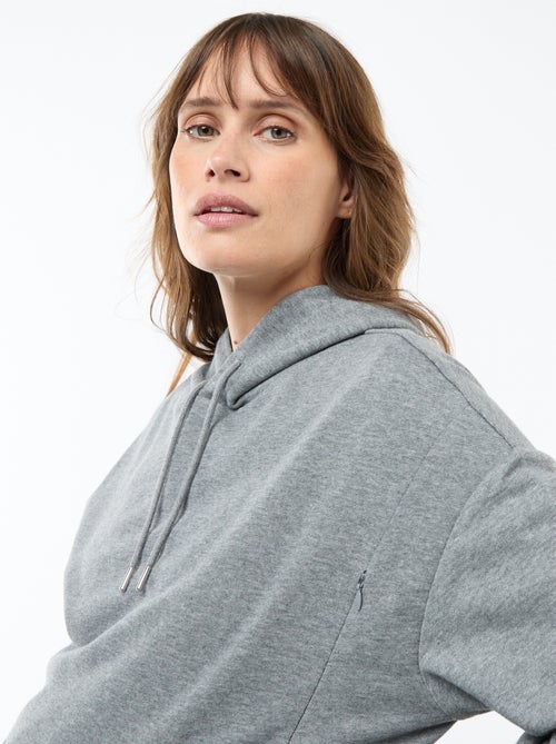 Sweat com capuz para amamentação - Kiabi