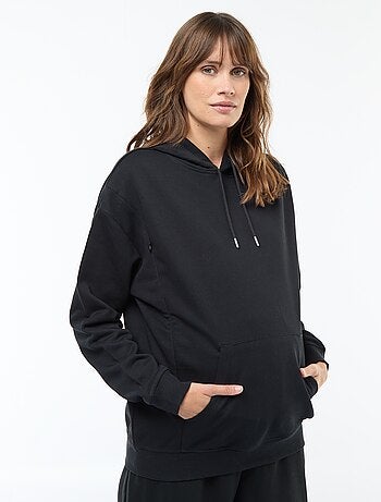 Sweat com capuz para amamentação