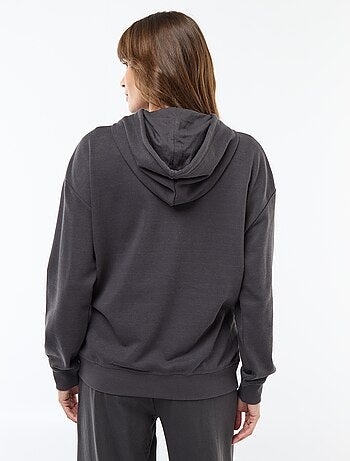 Sweat com capuz para amamentação