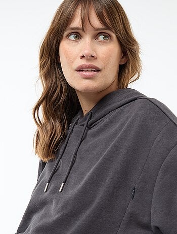 Sweat com capuz para amamentação