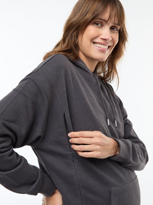 Sweat com capuz para amamentação - Kiabi