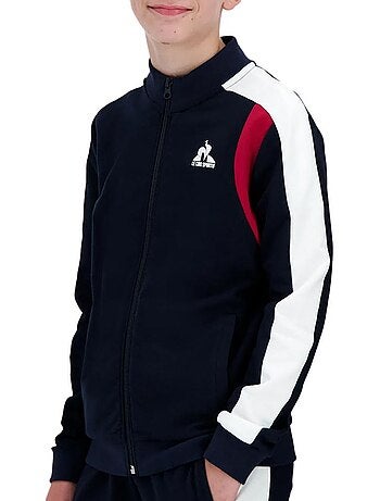 Sweat com capuz para menino le coq sportif tri fz azul marinho
