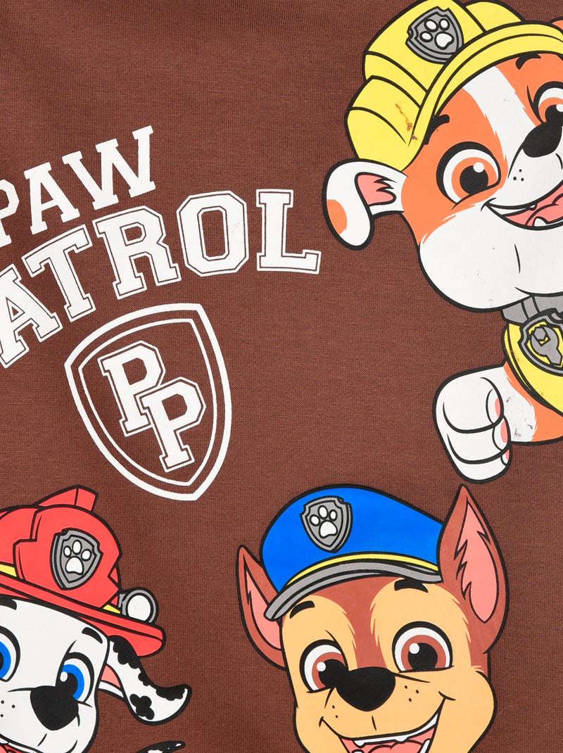 Sweat com capuz 'Patrulha Pata' Castanho - Kiabi