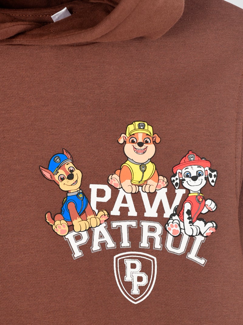 Sweat com capuz 'Patrulha Pata' Castanho - Kiabi
