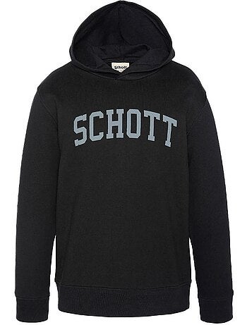 Sweat com Capuz Preto para Jovem Schott Swh800