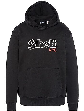 Sweat com capuz preto para rapaz schott sidney