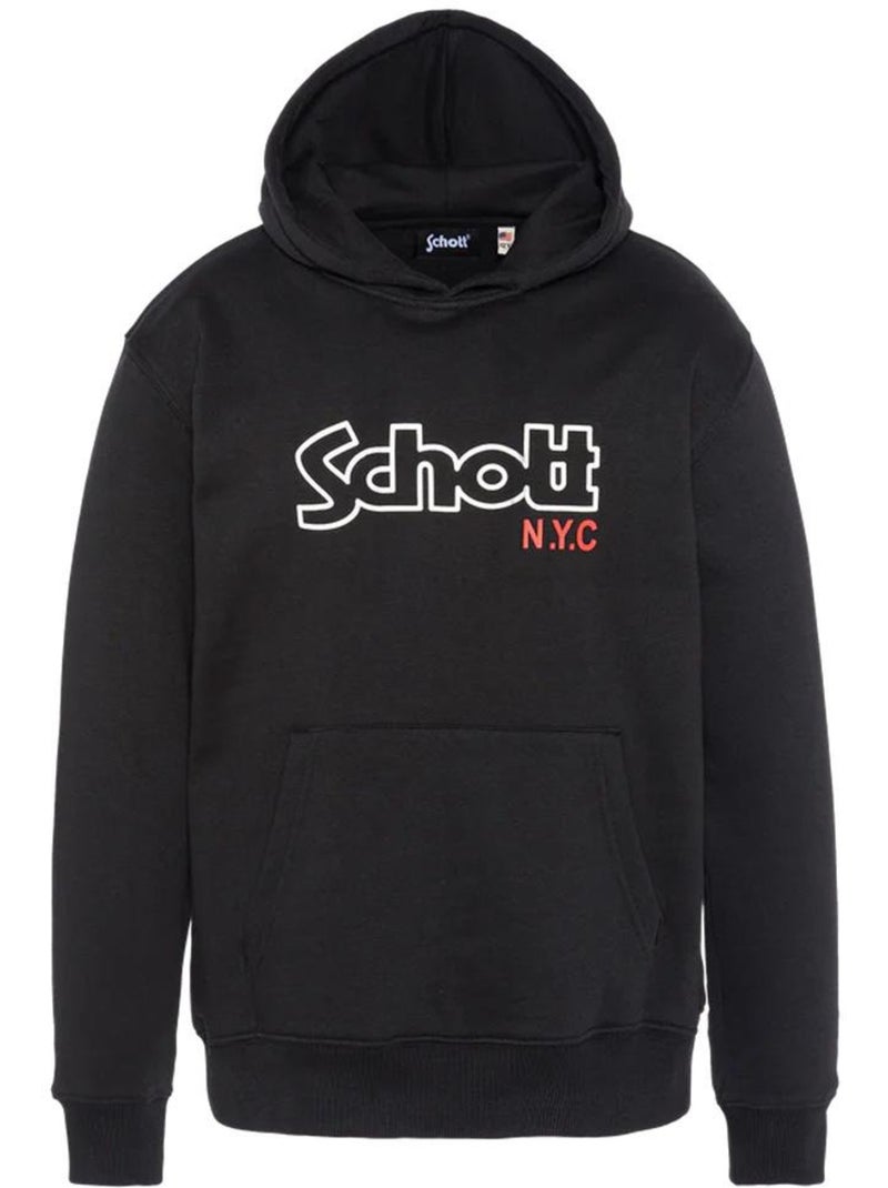 Sweat com Capuz Preto para Rapaz Schott Sidney Preto - Kiabi