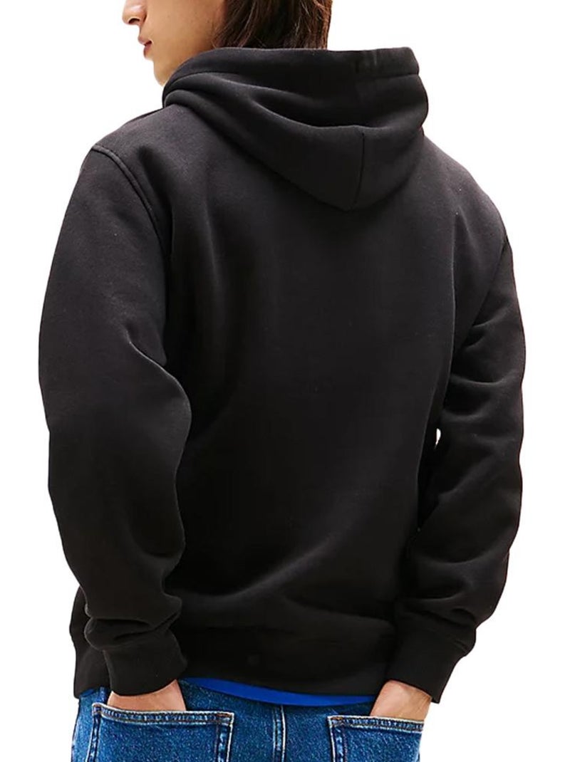 Sweat com Capuz Preto Tommy Hilfiger Linear para Homem Preto - Kiabi