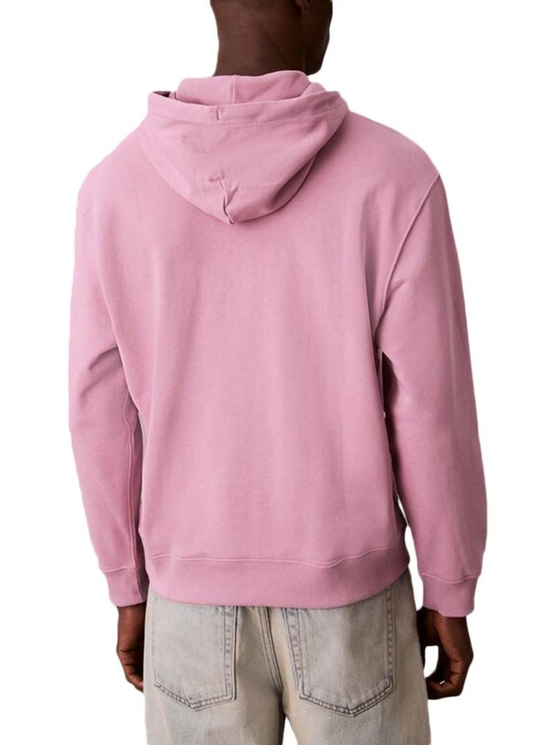 Sweat com Capuz Rosa para Homem Calvin Klein Jeans 350 Terry Monogram Rosa - Kiabi