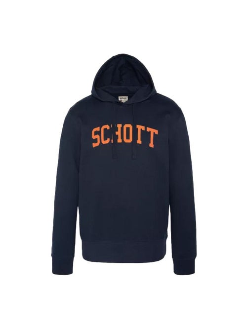 Sweat com capuz schott para homem, azul-marinho/laranja, com logótipo - Kiabi Sweat com capuz schott para homem, azul-marinho/laranja, com logótipo - Kiabi