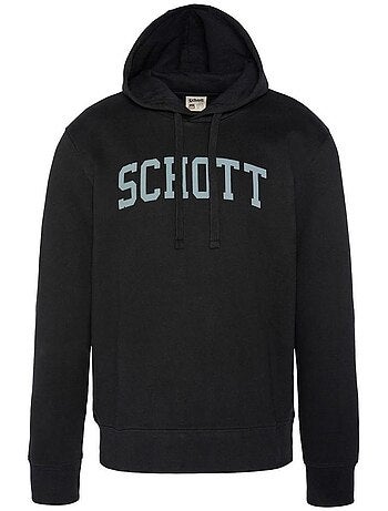 Sweat com Capuz Schott Cinzento para Homem com Logótipo