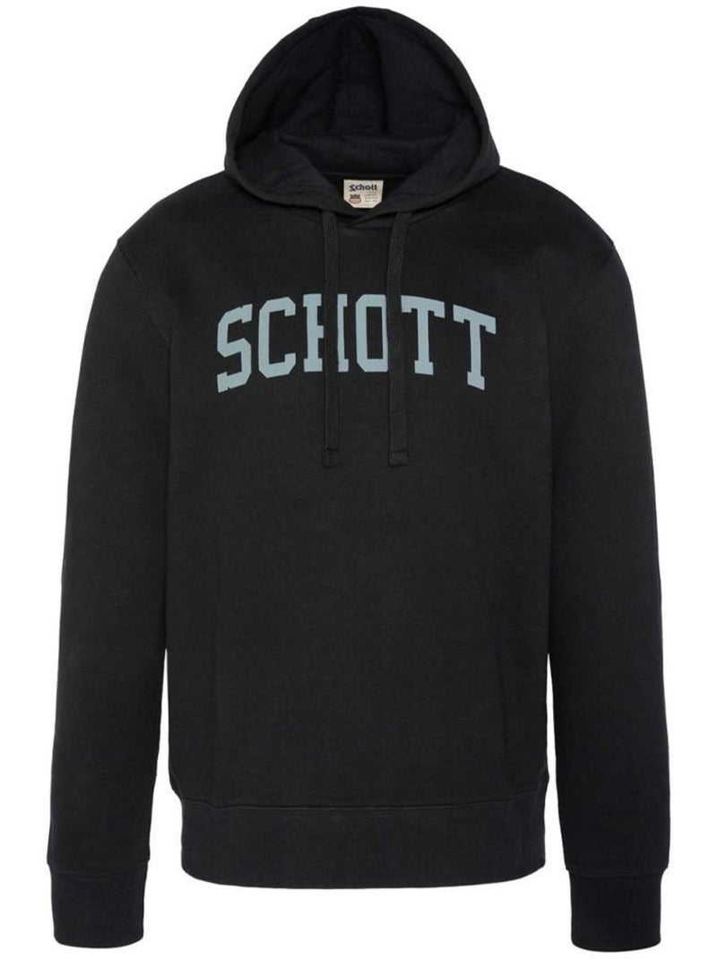 Sweat com Capuz Schott para Homem, Preto com Logótipo Preto - Kiabi