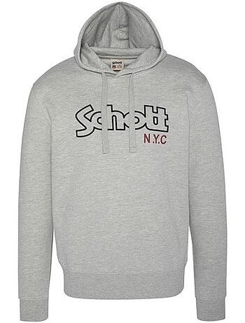 Sweat com capuz schott vintage cinzento para homem