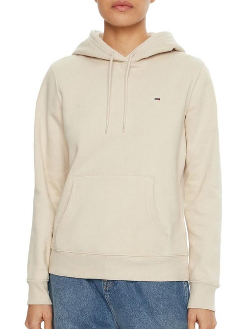 Sweat com Capuz Tommy Hilfiger Flag Cru para Mulher - Kiabi Sweat com Capuz Tommy Hilfiger Flag Cru para Mulher - Kiabi