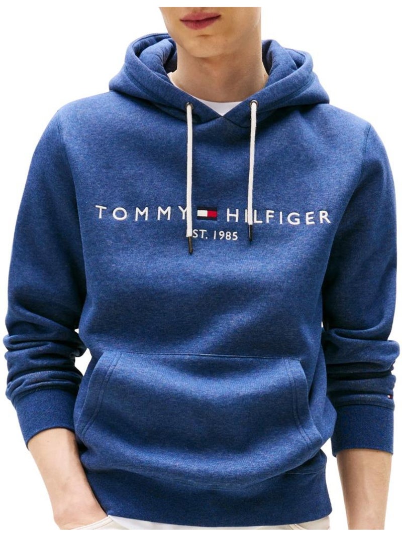 Sweat com Capuz Tommy Hilfiger para Homem Azul Marinho com Logótipo Azul-marinho - Kiabi