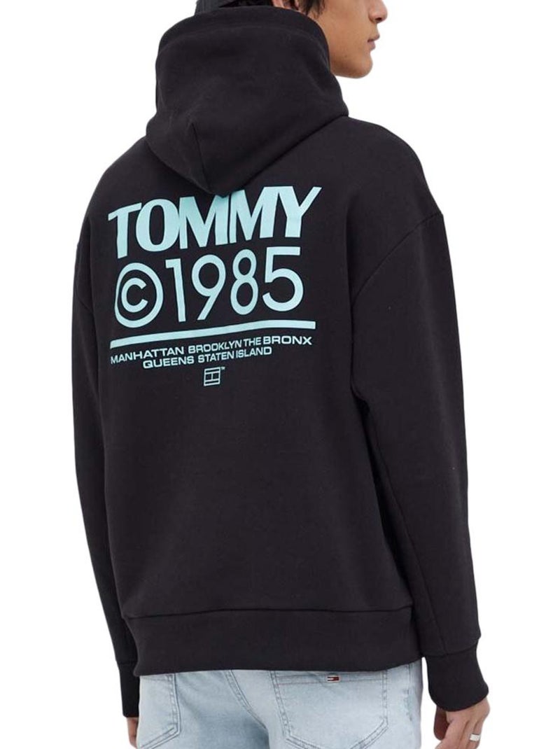 Sweat com Capuz Tommy Hilfiger Pop Graphic para Homem em Preto Preto - Kiabi