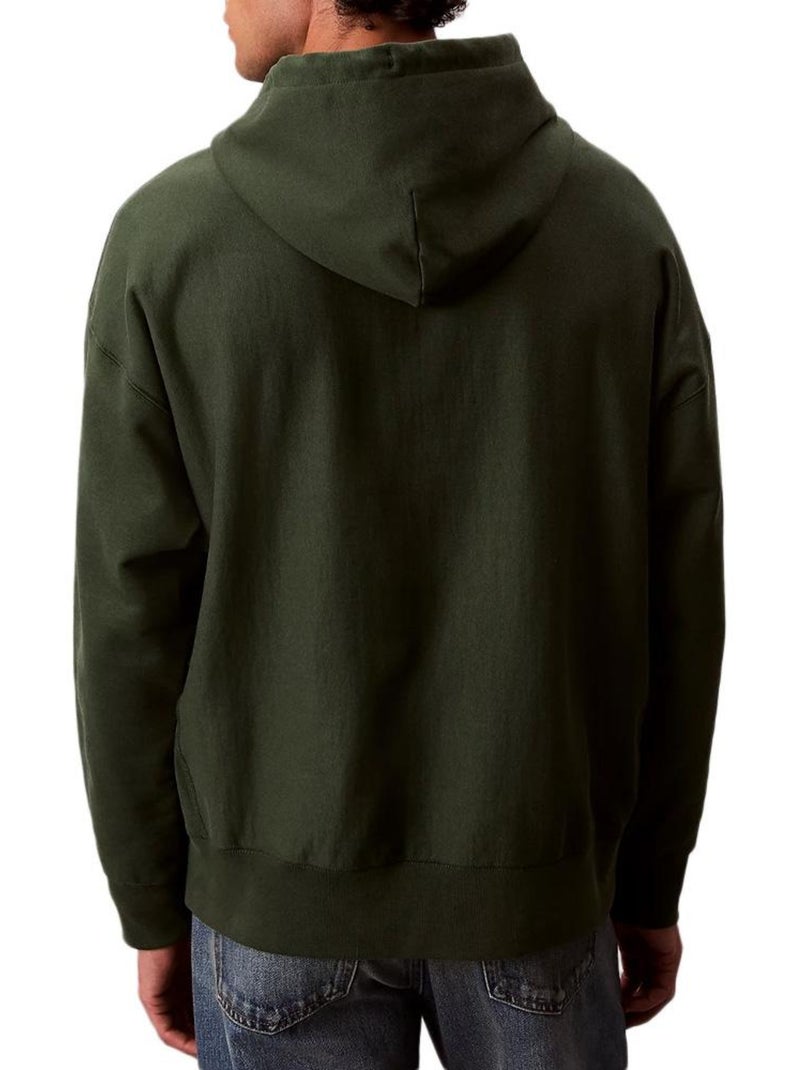 Sweat com Capuz Verde para Homem Calvin Klein Jeans Terry Premium Verde - Kiabi