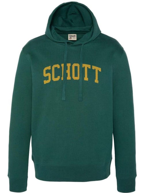 Sweat com capuz verde para homem schott com logótipo - Kiabi Sweat com capuz verde para homem schott com logótipo - Kiabi