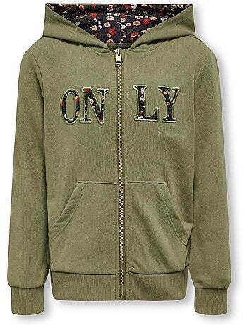 Sweat com Capuz Verde para Menina Kids ONLY Kogrosa