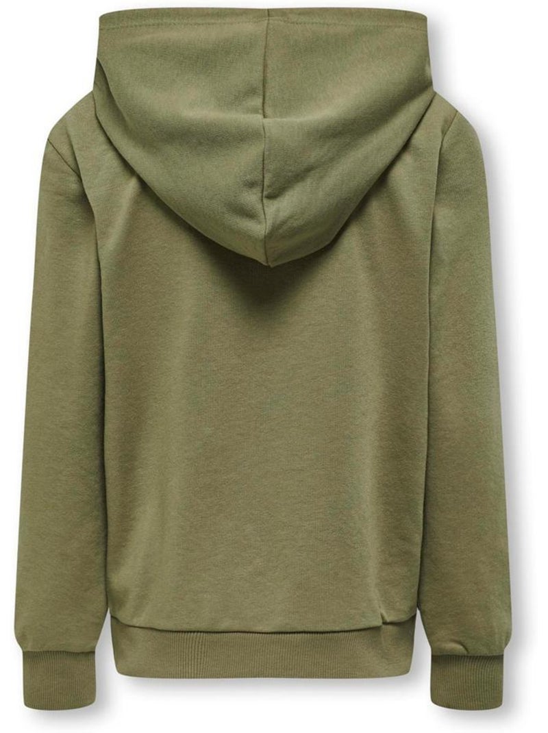 Sweat com Capuz Verde para Menina Kids ONLY Kogrosa Verde - Kiabi
